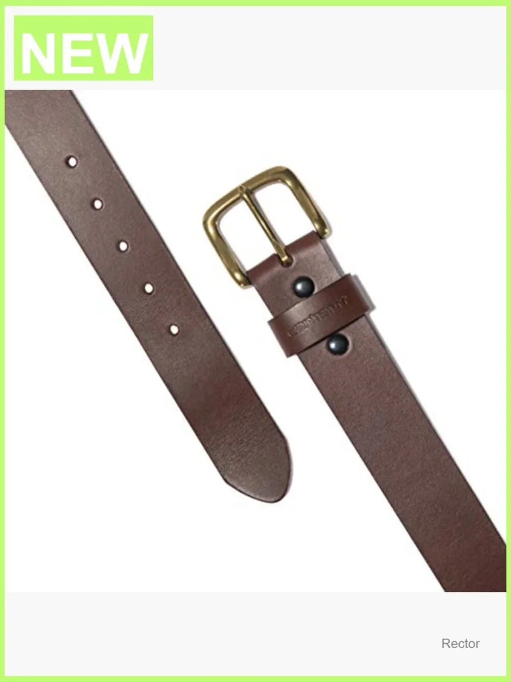 Men's Bridle Leather Belt with Buckle - 1.5